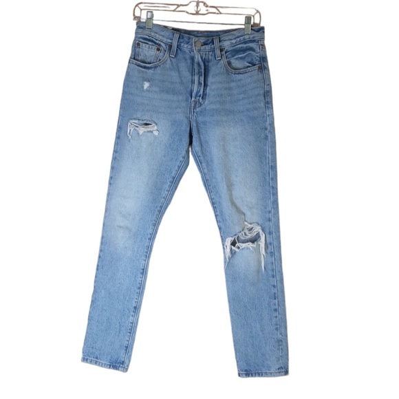 Levi's Denim - Levi's Premium distressed jeans 501 skinny blue